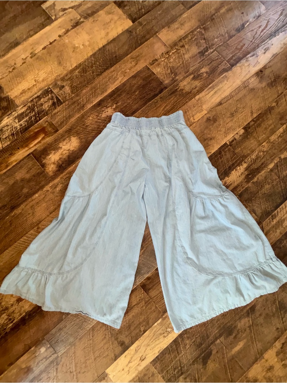 Women's Denim We the Free Elastic Waist Bell Bottoms - Medium